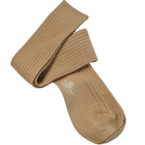 Tan Over the Calf Wool Sock