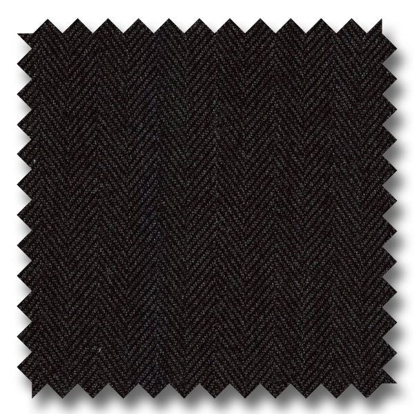 Zegna 100% Silk Charcoal Gray Herringbone