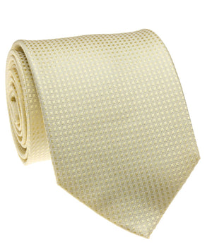 Beige Solid Grid Tie