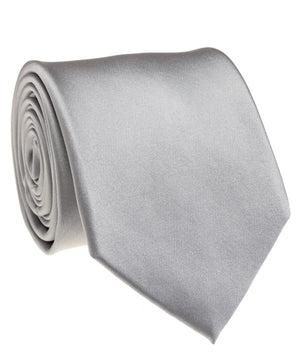 Silver Satin Tie