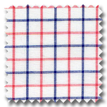 White, Pink and Navy Check Custom Dress Shirt