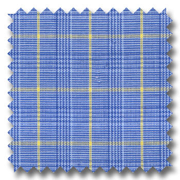 Maize and Blue Check Custom Dress Shirt