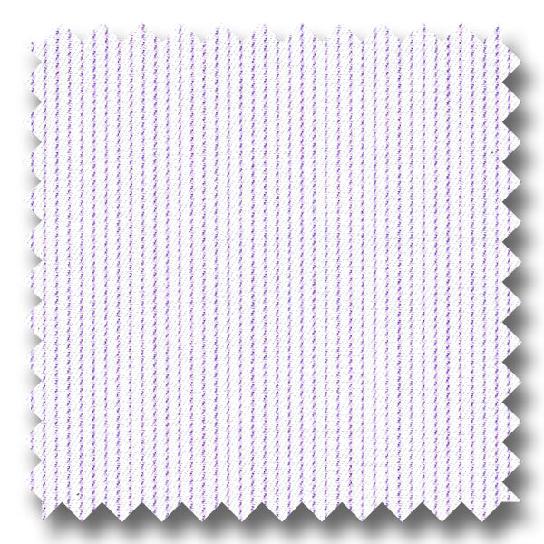 Lavender Pinstripe 200 2Ply Broadcloth - Custom Dress Shirt