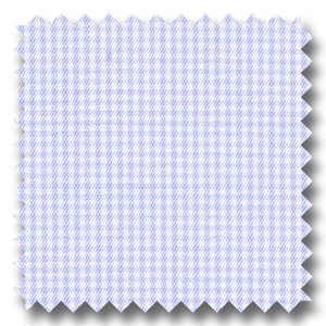 Light Blue Check 200 2Ply Broadcloth - Custom Dress Shirt