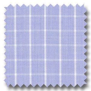 Blue Check 2Ply Broadcloth - Custom Dress Shirt