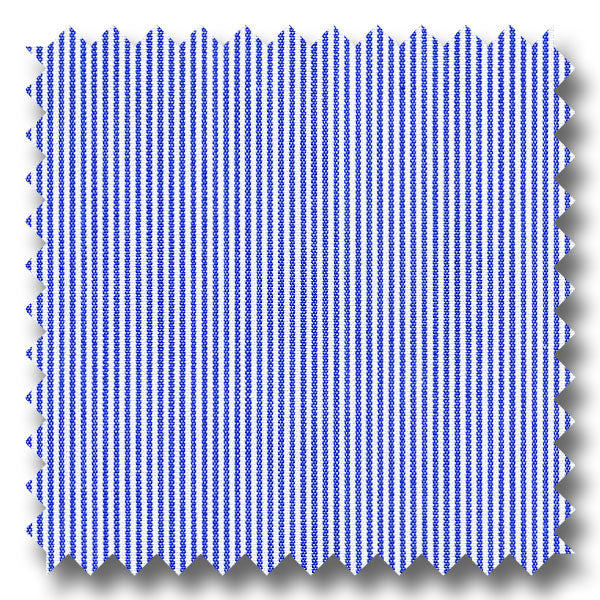 Navy Stripe 240 2Ply Poplin - Custom Dress Shirt