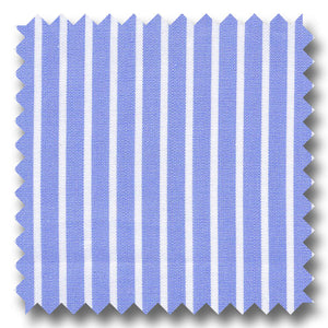 Medium Blue Stripe 200 2Ply Broadcloth - Custom Dress Shirt