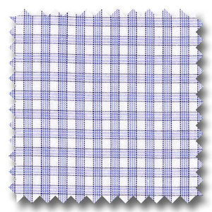 Blue Check 2Ply Broadcloth - Custom Dress Shirt