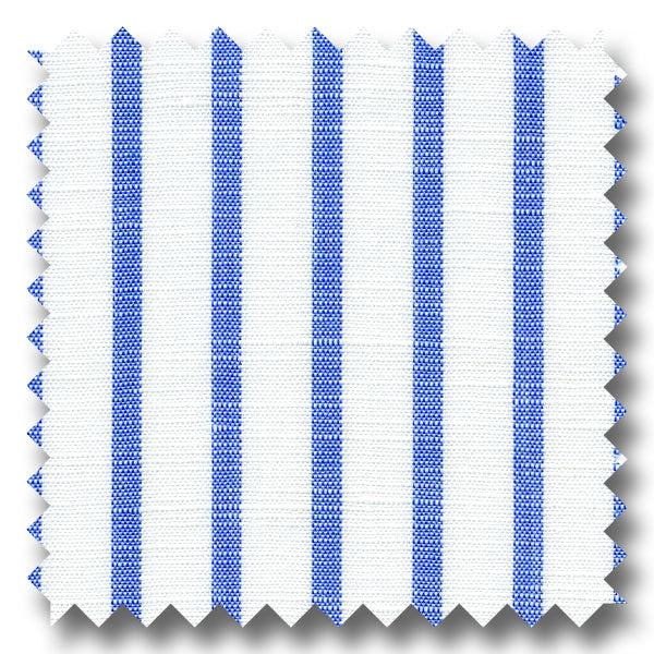 Dark Blue Stripe 170 2Ply Linen - Custom Dress Shirt