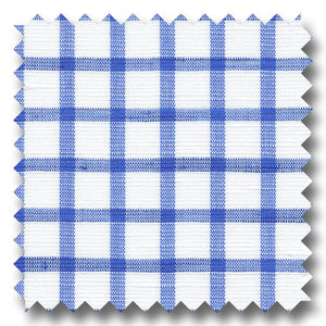 Dark Blue Check 170 2Ply Linen - Custom Dress Shirt