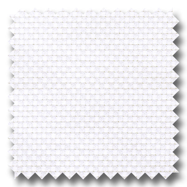 White Solid 2Ply Dobby - Custom Dress Shirt