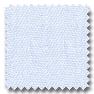 Light Blue Solid Herringbone - Custom Dress Shirt