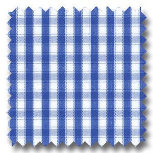 Medium Blue Mini Grid Check Pinpoint - Custom Dress Shirt