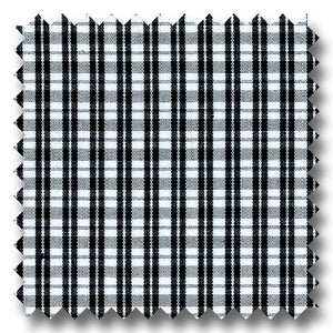 Black Mini Grid Check Pinpoint - Custom Dress Shirt