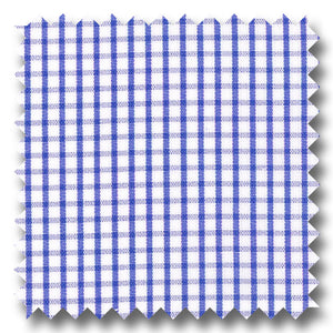 Blue Check 2Ply Broadcloth - Custom Dress Shirt