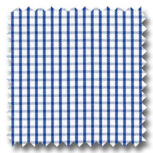 Blue Check 2Ply Broadcloth - Custom Dress Shirt