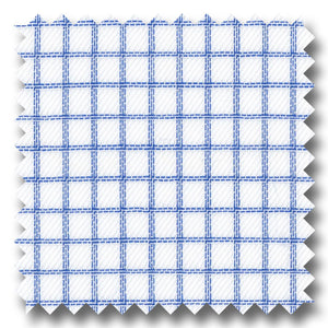 Blue Check 2Ply Twill - Custom Dress Shirt