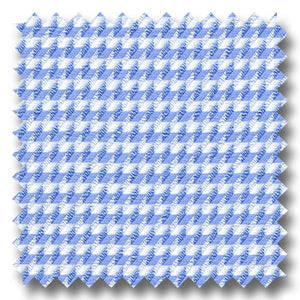 Light Blue and White Check 2Ply Twill - Custom Dress Shirt