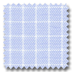 Light Blue Check 2Ply Dobby - Custom Dress Shirt