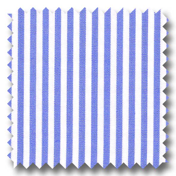 Blue Stripe 2Ply Broadcloth - Custom Dress Shirt
