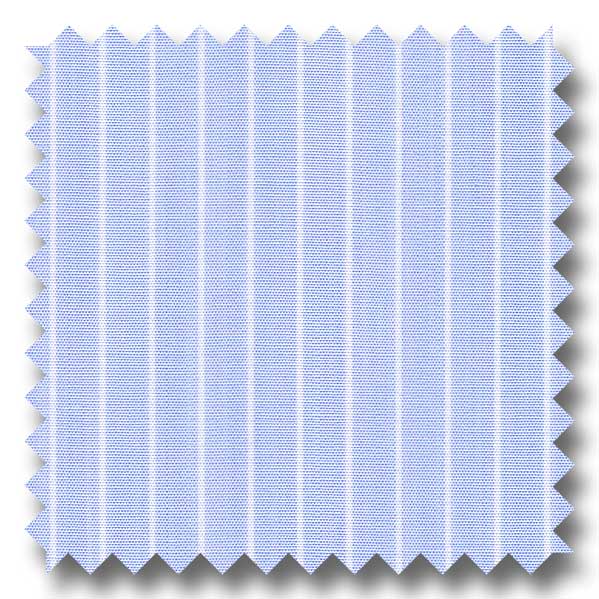 Light Blue Stripe 2Ply Broadcloth - Custom Dress Shirt