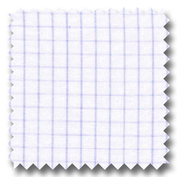 Light Blue Check 2Ply Broadcloth - Custom Dress Shirt