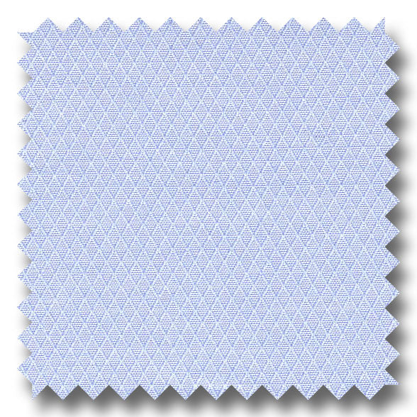 Blue on Blue Diagonal Pique 2Ply - Custom Dress Shirt