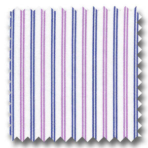 Lavender and Navy Stripe 2Ply Broadcloth - Custom Dress Shirt