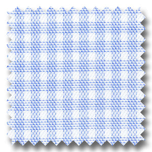 Blue Check 140 2Ply Twill - Custom Dress Shirt