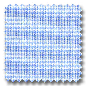 Light Blue Check 140 2Ply Royal Oxford - Custom Dress Shirt