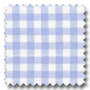 Medium Blue Check 2Ply Twill - Custom Dress Shirt