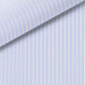 Blue and Navy Stripe Broadcloth Dress Shirt