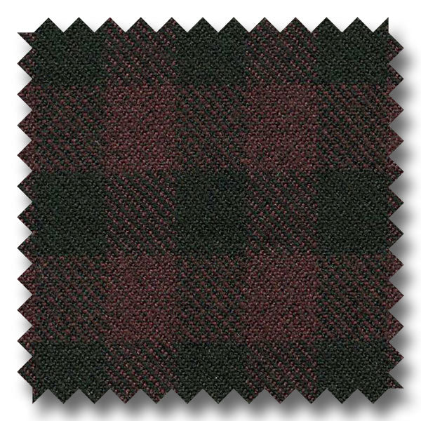 Maroon with Black Check 100's Twist Lambswool Custom Sport Coat