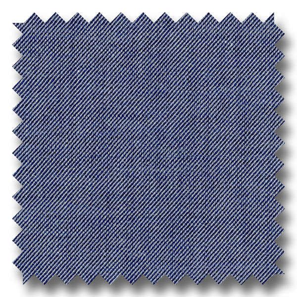Blue Solid Denim - Custom Dress Shirt
