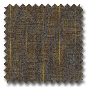 Brown with Tan Pinstripes 100% Wool