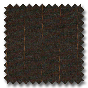 Brown with Orange Pinstripes 100% Wool