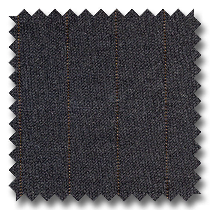 Charcoal Gray with Tan Stripes 100% Wool