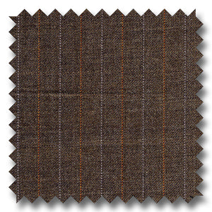 Brown with Orange Pinstripes 100% Wool