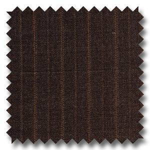 Brown with Orange Pinstripes 100% Wool