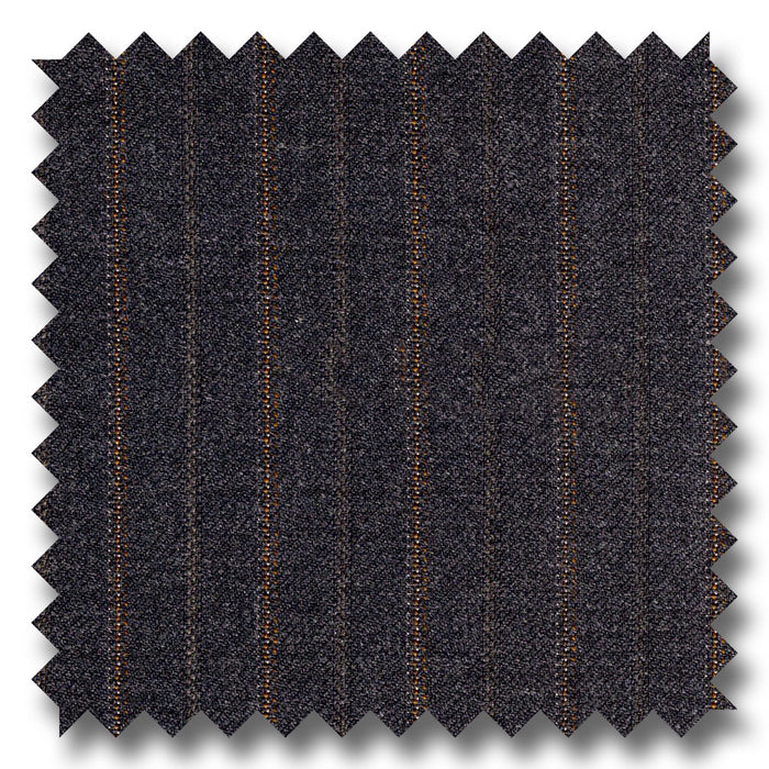 Gray with Orange Pinstripes 100% Wool