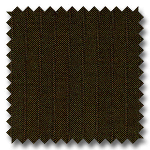 Dark Brown Herringbone 100% Wool