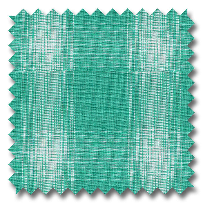 Mint and White Plaid Poplin - Custom Dress Shirt