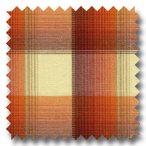 Orange, Cream and Multiple Plaid Poplin - Custom Dress Shirt