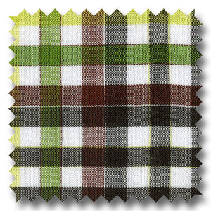 Green, Black and Multiple Plaid Poplin - Custom Dress Shirt