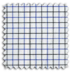 Blue and Navy Small Check /  Plaid Custom Dress Shirt